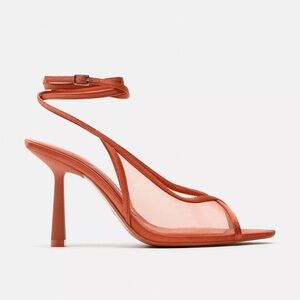 Zara Elegant Rust Strappy Heels